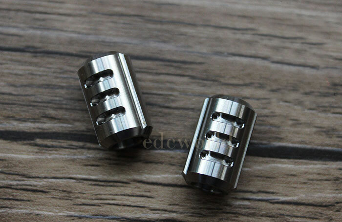 Titanium Alloy Key Knife Parachute Cord Tool Lanyard Bead DIY KeyChain Pendant