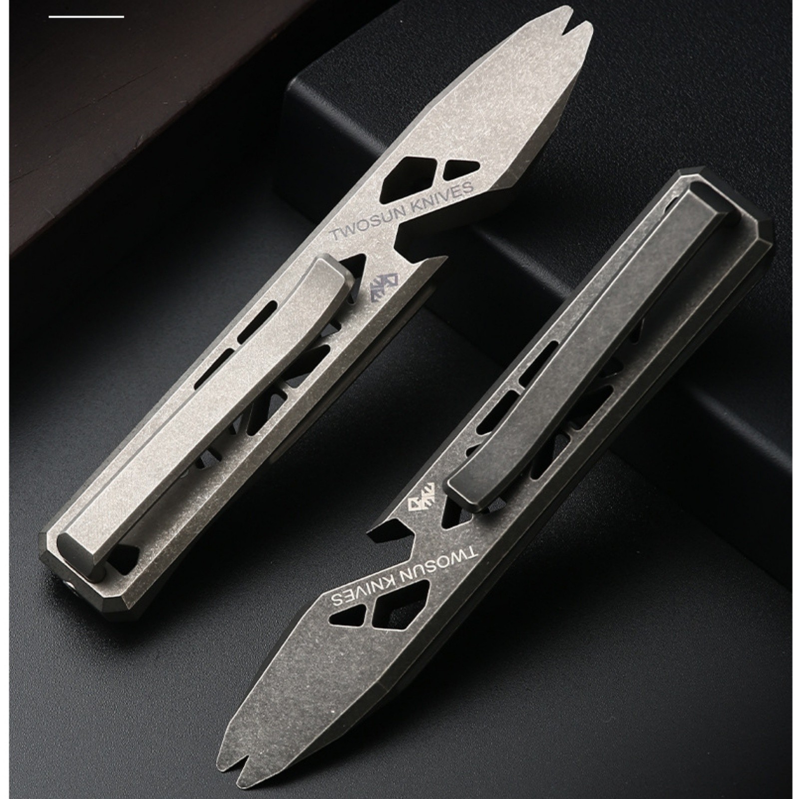 Titanium Alloy Outdoor EDC Mini Pry Bar Multi-Tool with Clip Portable