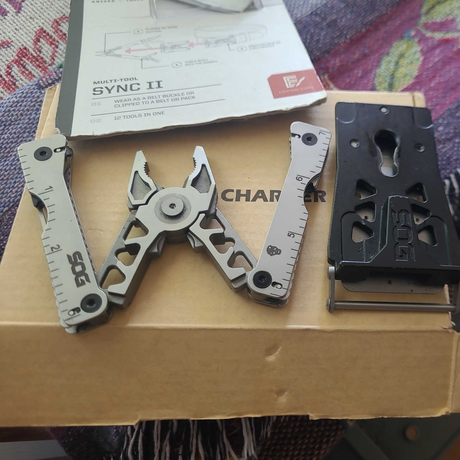 SOG SYNC II MULTI TOOL belt buckle survival tool