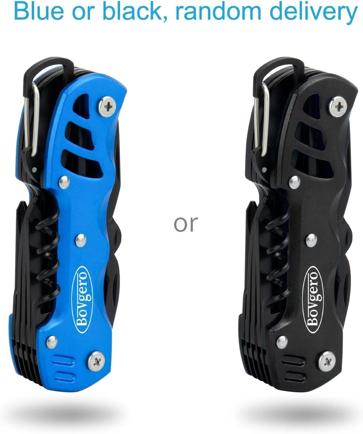 Versatile Blue 16-in-1 Handcrafted Multitool Knife for Every Outdoor Occasion