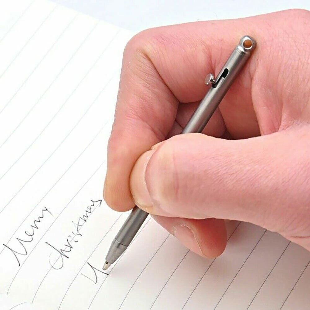 Titanium Alloy Mini Pocket Pen EDC Outdoor Tool Portable Key Chain Ballpoint Pen