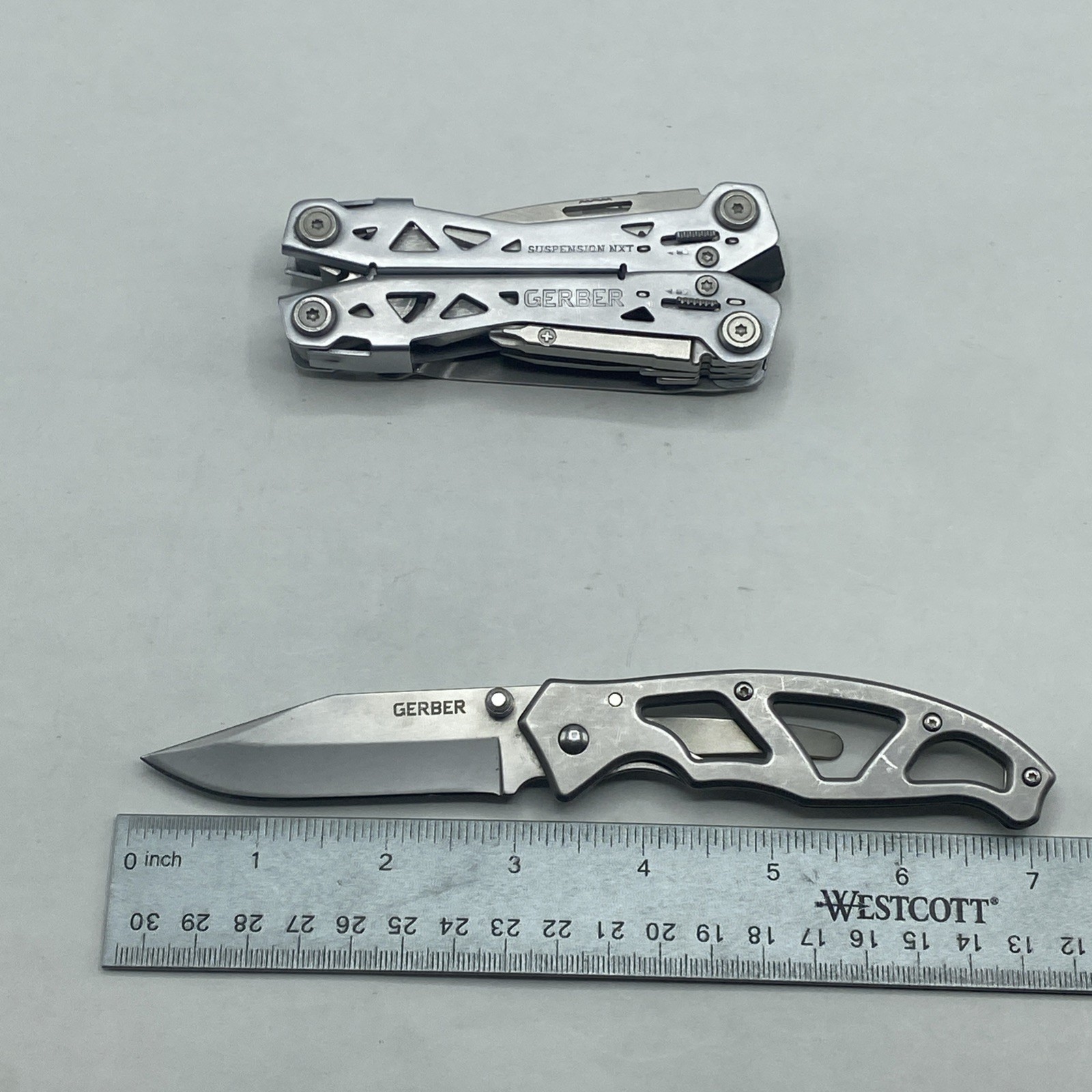 Gerber Suspension NXT & Paraframe I Knife Combo – Silver