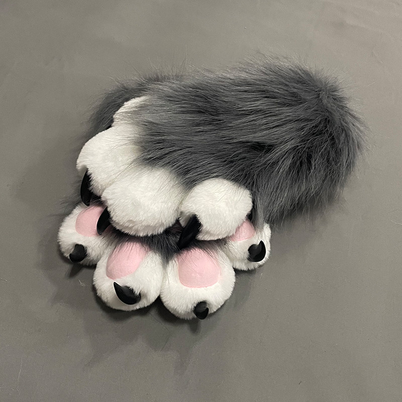 Furry Colorful Beast Claw Gloves Cat Mother Gloves Cat Claw Cute Plush