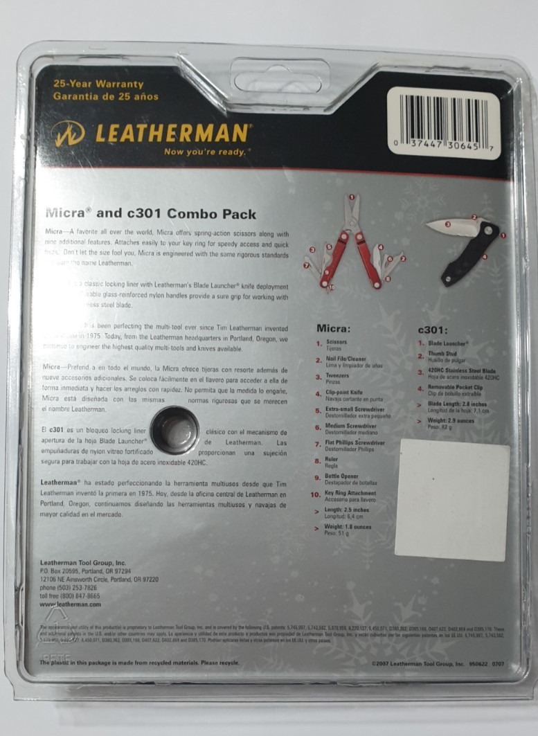 🔥 Leatherman Red Micra + C301 Multi Tool New in Blister Target Rare Retired Set