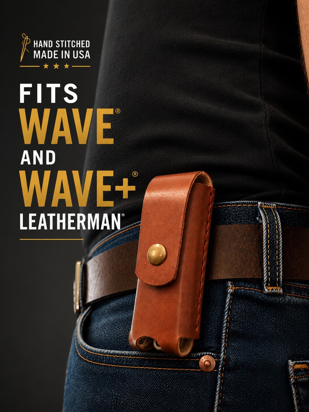 Leatherman wave Or Wave+ leather sheath handmade. Sheath only.