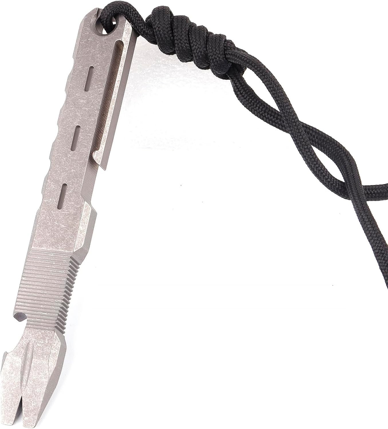 Titanium EDC Pry Bar with Nail Puller Bottle Opener Function with Pocket Clip