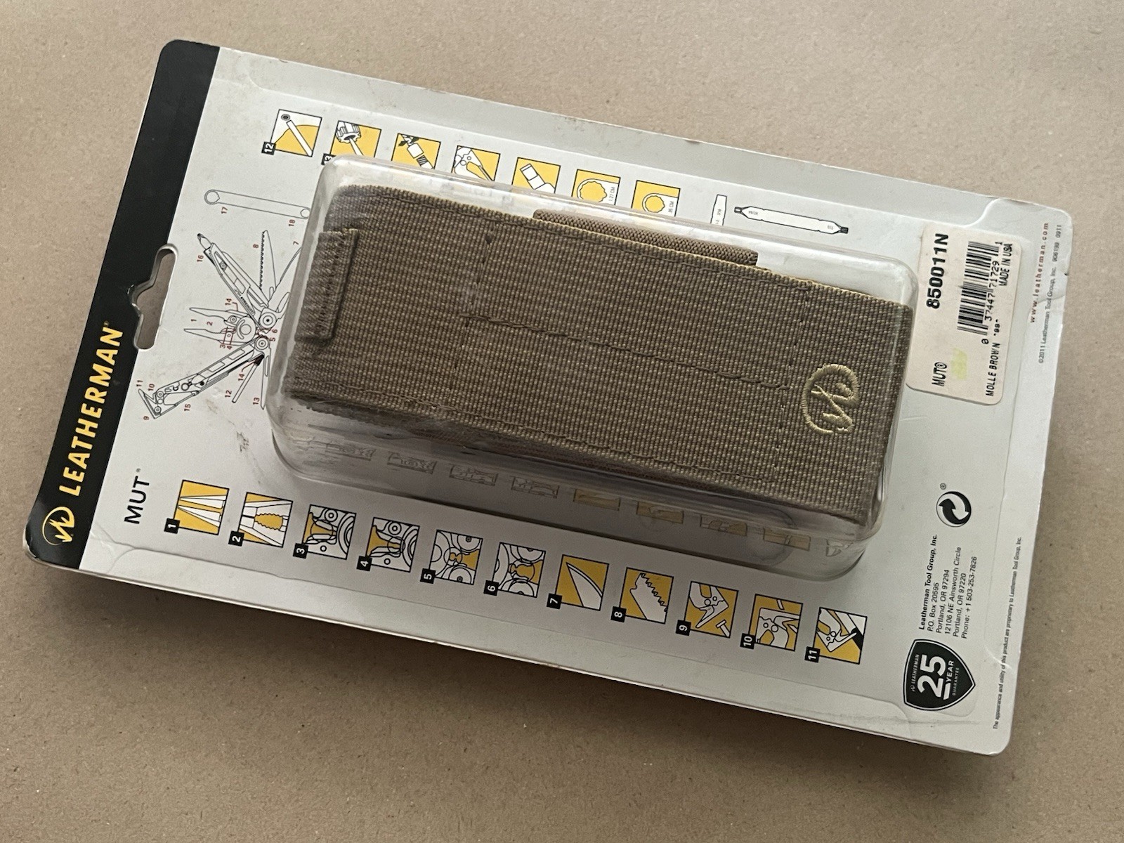 LEATHERMAN MUT, Molle Brown Sheath, New Old Stock, Retried.