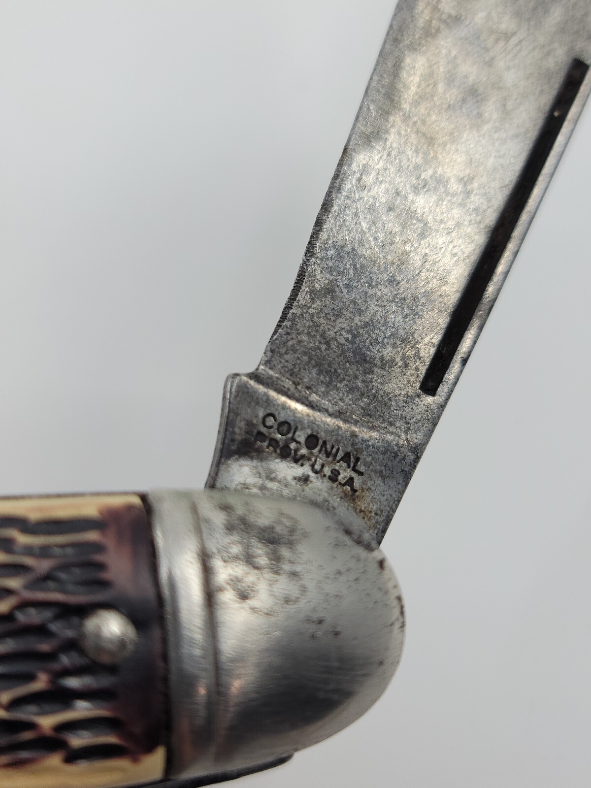 VINTAGE ORIGINAL COLONIAL FOLDING CAMP KNIFE SPOON FORK BOTTLE OPENER ANTIQUE