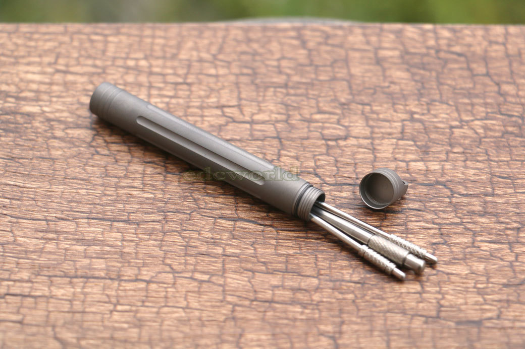 EDC Titanium Portable Outdoor Multi Tool Waterproof Pill Capsula Case Box