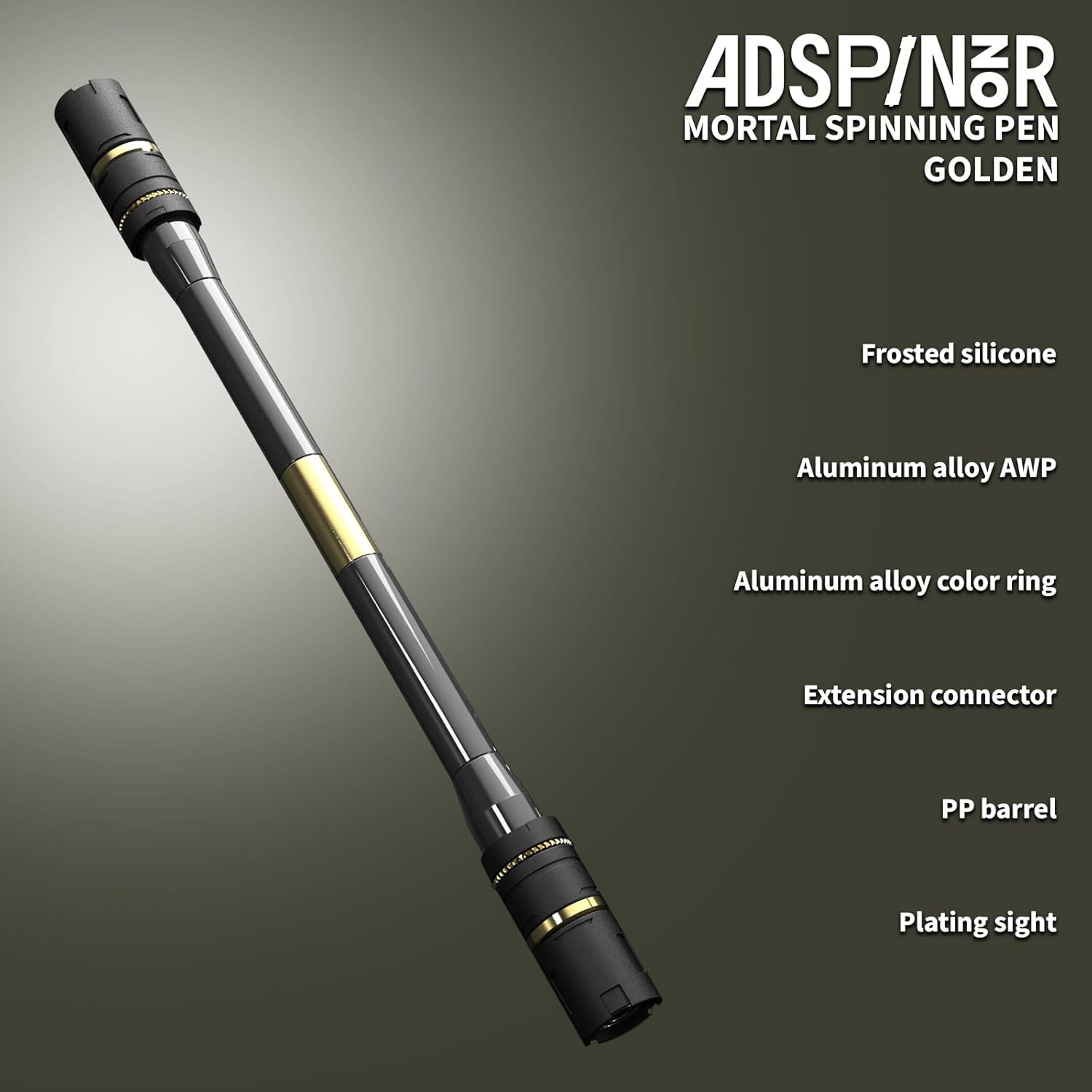 Weighted Mortal Spinning Pen Mod for Advanced Tricks – Gold Finish