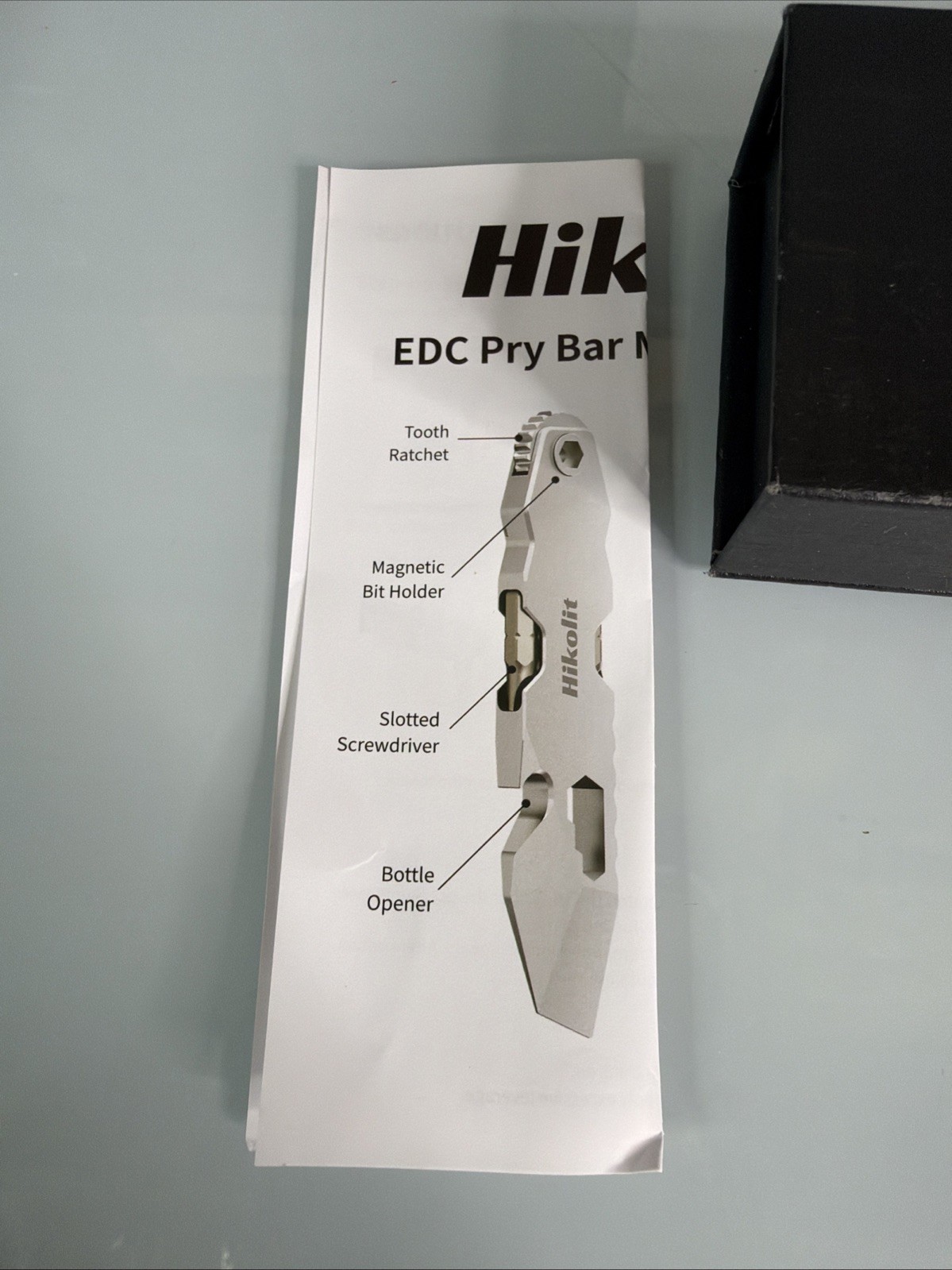 Versatile EDC Multitool Pry Bar with Ratchet Screwdriver, Bottle Opener & Hex Wr