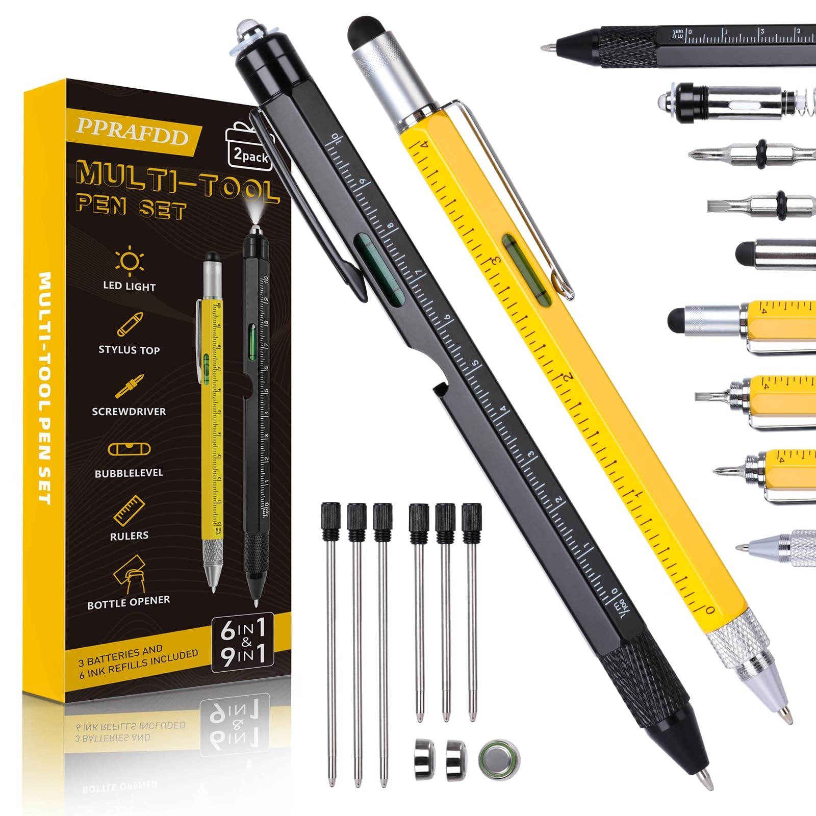9-in-1 Multitool Pen Set – Perfect Gifts for Men, Dads, Birthdays & Valentine’s