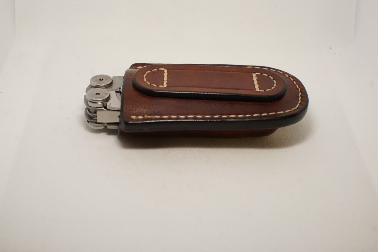 Leatherman wave plus leather sheath handmade dark brown color. Sheath only.