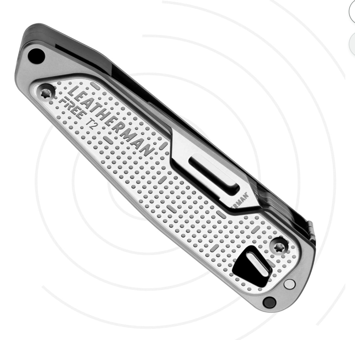 LEATHERMAN, FREE T2 Multitool and EDC Pocket Knife with Magnetic Locking and One