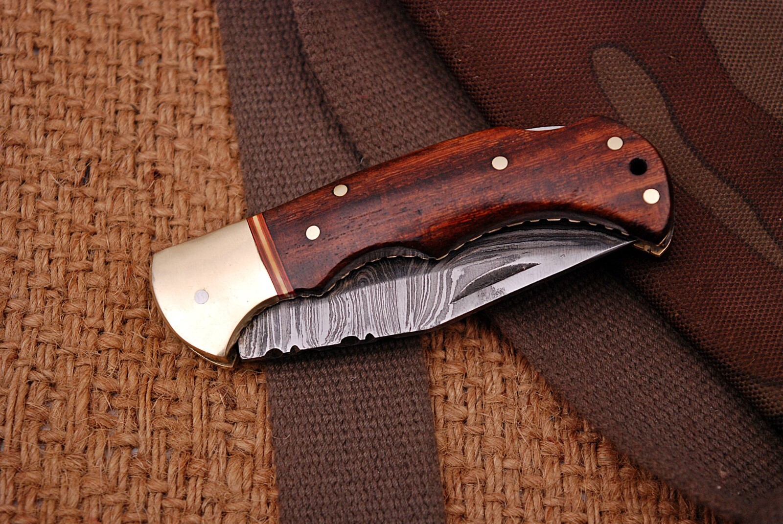Damascus knives HANDMADE FOLDING BLADE POCKET KNIFE GRIP HANDLE LOCKBACK X420