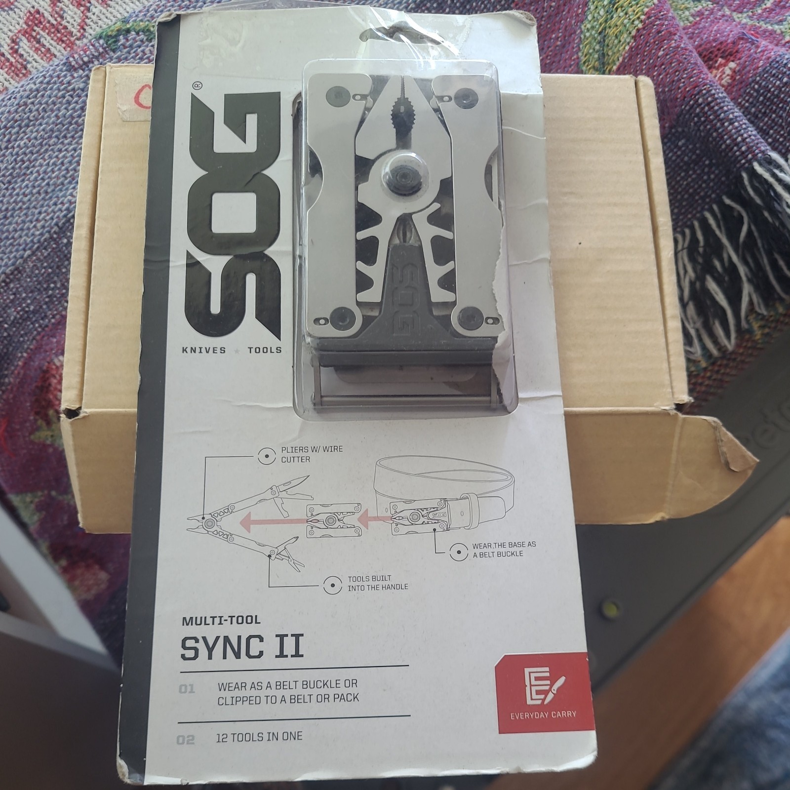 SOG SYNC II MULTI TOOL belt buckle survival tool
