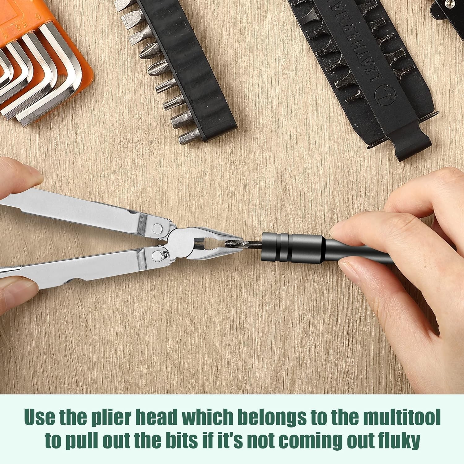Bit Driver Extender Add-On Accessory for Multi-Tools,1/4″ Hex Bits Adapter