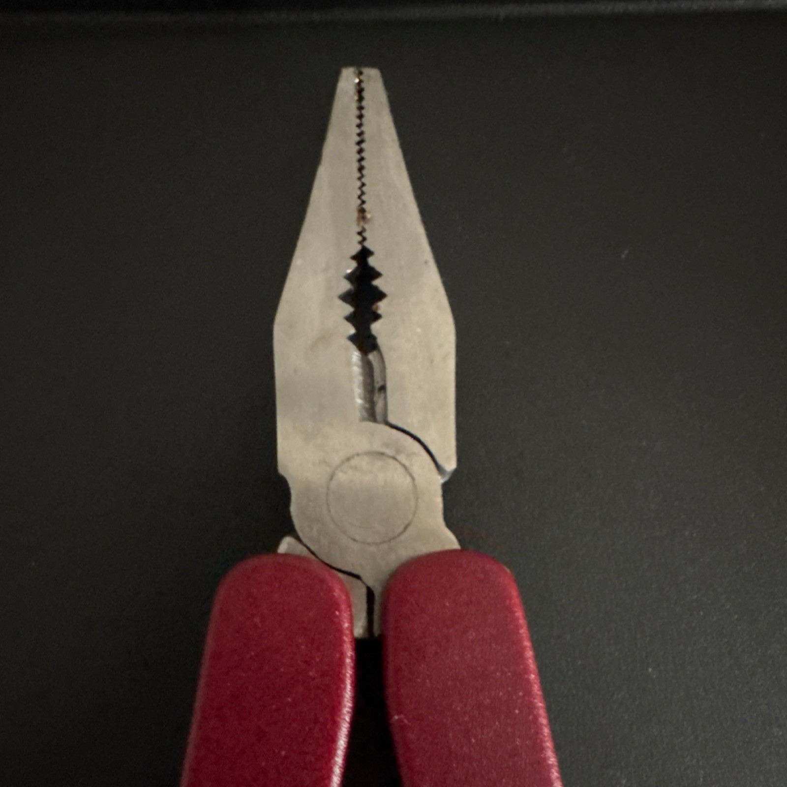 Red 8-in-1 Folding Pliers Multi-Tool w/ Knife Saw File Bottle Opener, 4in