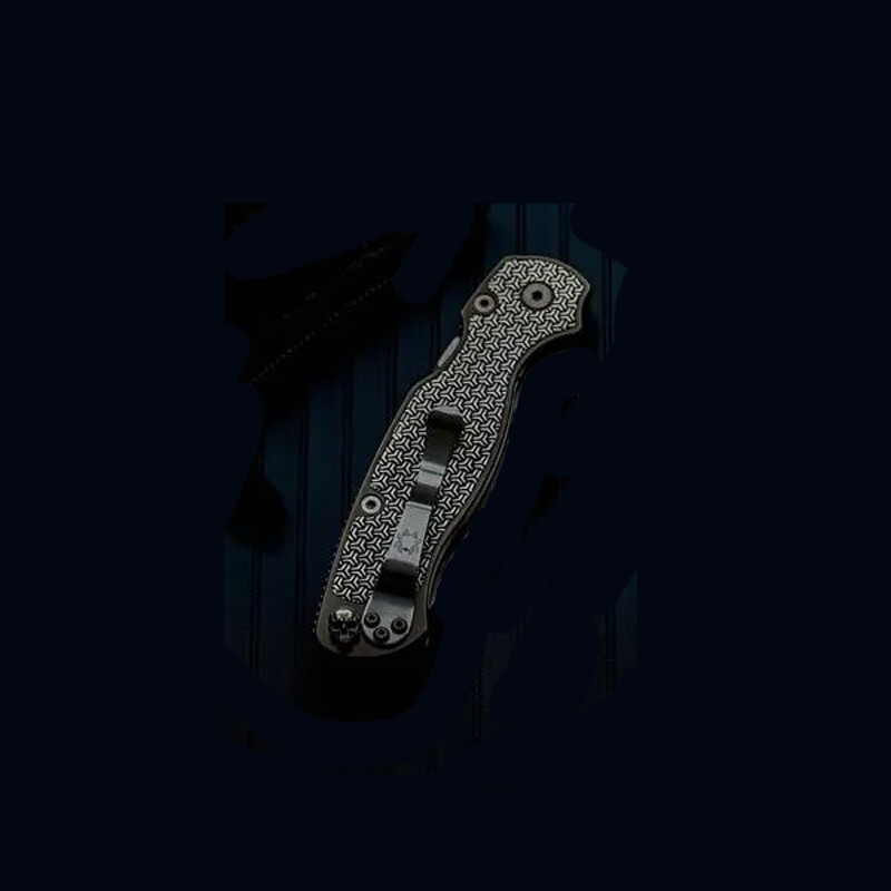 TC21 Inlaid Brass Nail Plate Handle Scales for Spyderco C81 Paramilitary 2 PM2