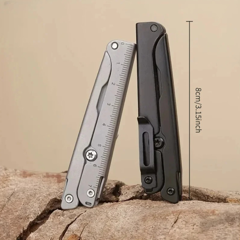 1pc Multifunctional Folding Stainless Steel Survival Scissors Portable EDC Tool