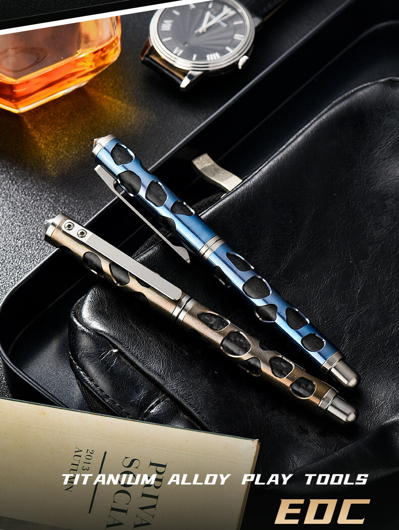 TC4 Titan Alloy Survival Tactical Pen Ballpoint Pen EDC Outdoor Packet Tool