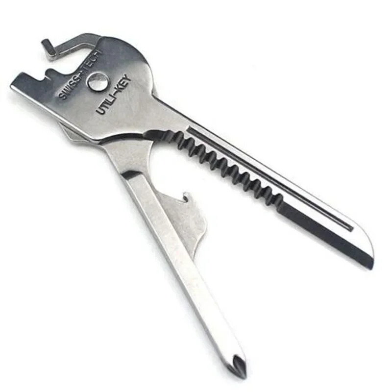 FATCOOL 6 In 1 Utili-Key Mini Multitool Keyring Plier Key Chain Camping Survival