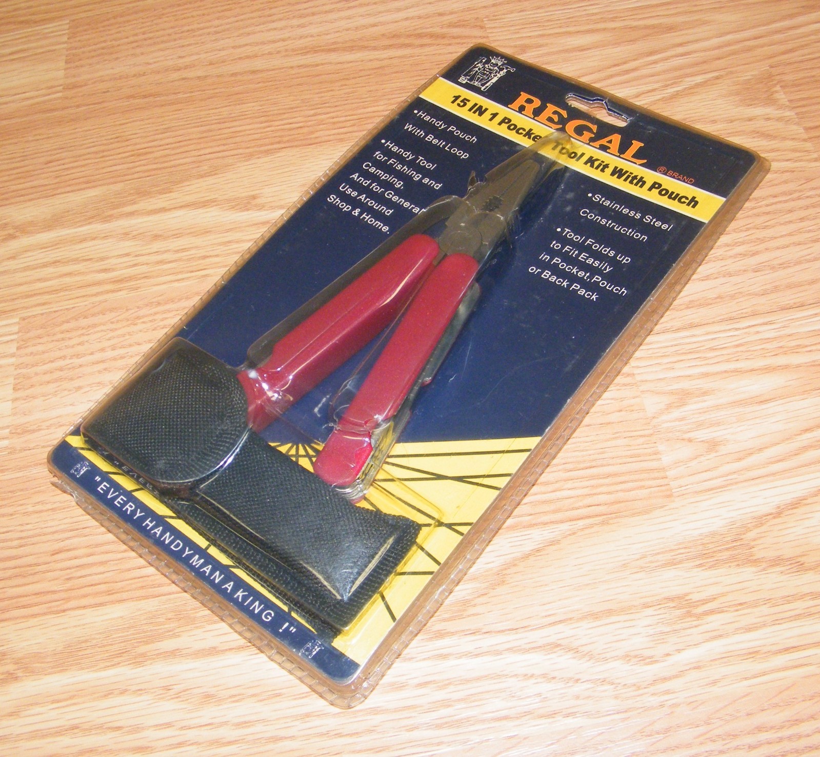 Genuine Regal 15 in 1 Stainless Steel Pocket Tool Kit With Pouch / Case **READ**