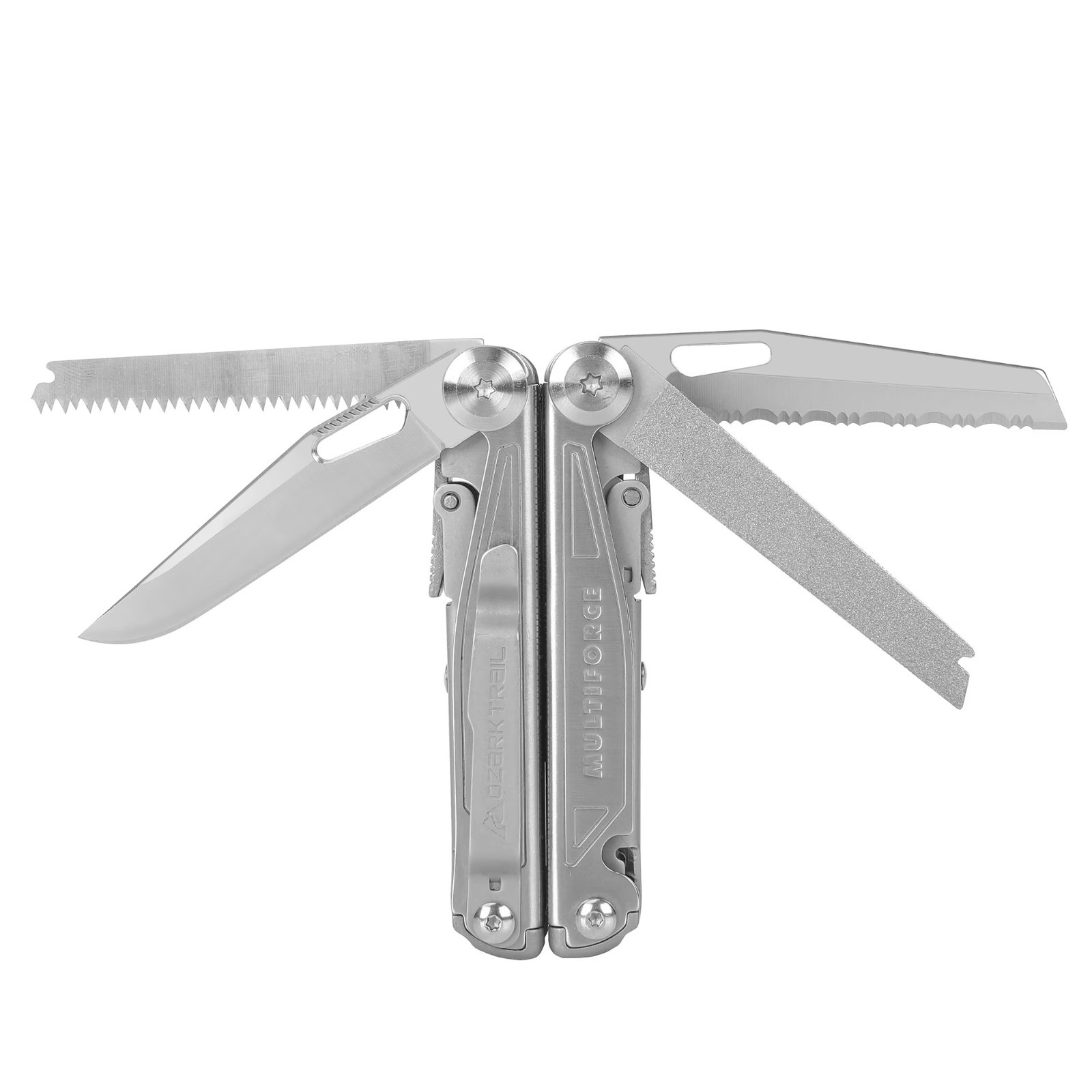 Ozark Trail Multiforce 18-in-1 Premium Multi-Tool, Stainless Steel for Camping &