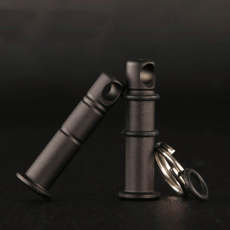 Titanium Lanyard Bead Bolt Holder Keychain Necklace Pendant DIY with Split Ring