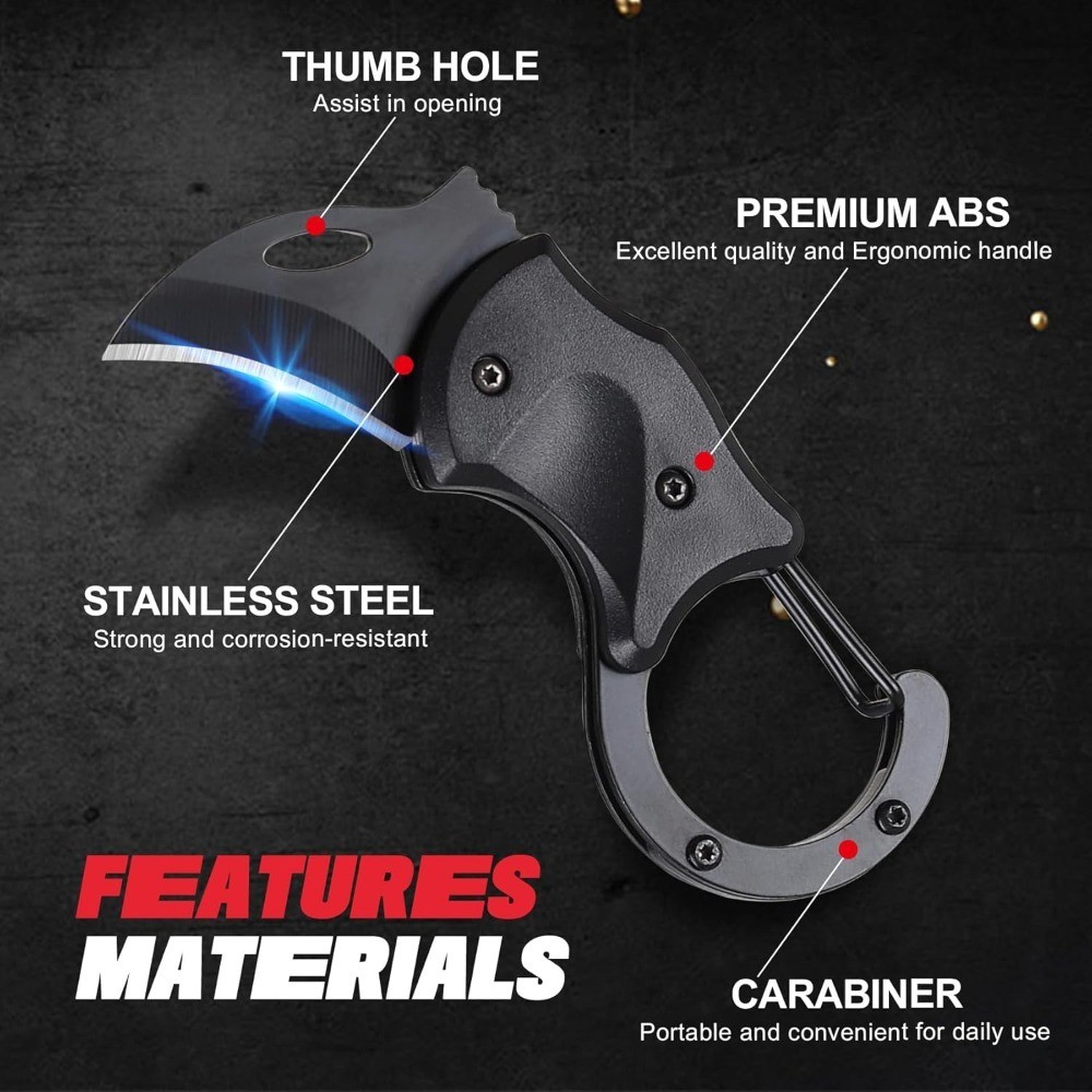 Pocket Knife for Men Keychain Multi Tool EDC Box Cutter Gadget for Camping