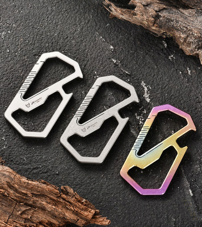 EDC Titanium Keychain Carabiner Car Key Holder Organizer with Bottle Opener Tool
