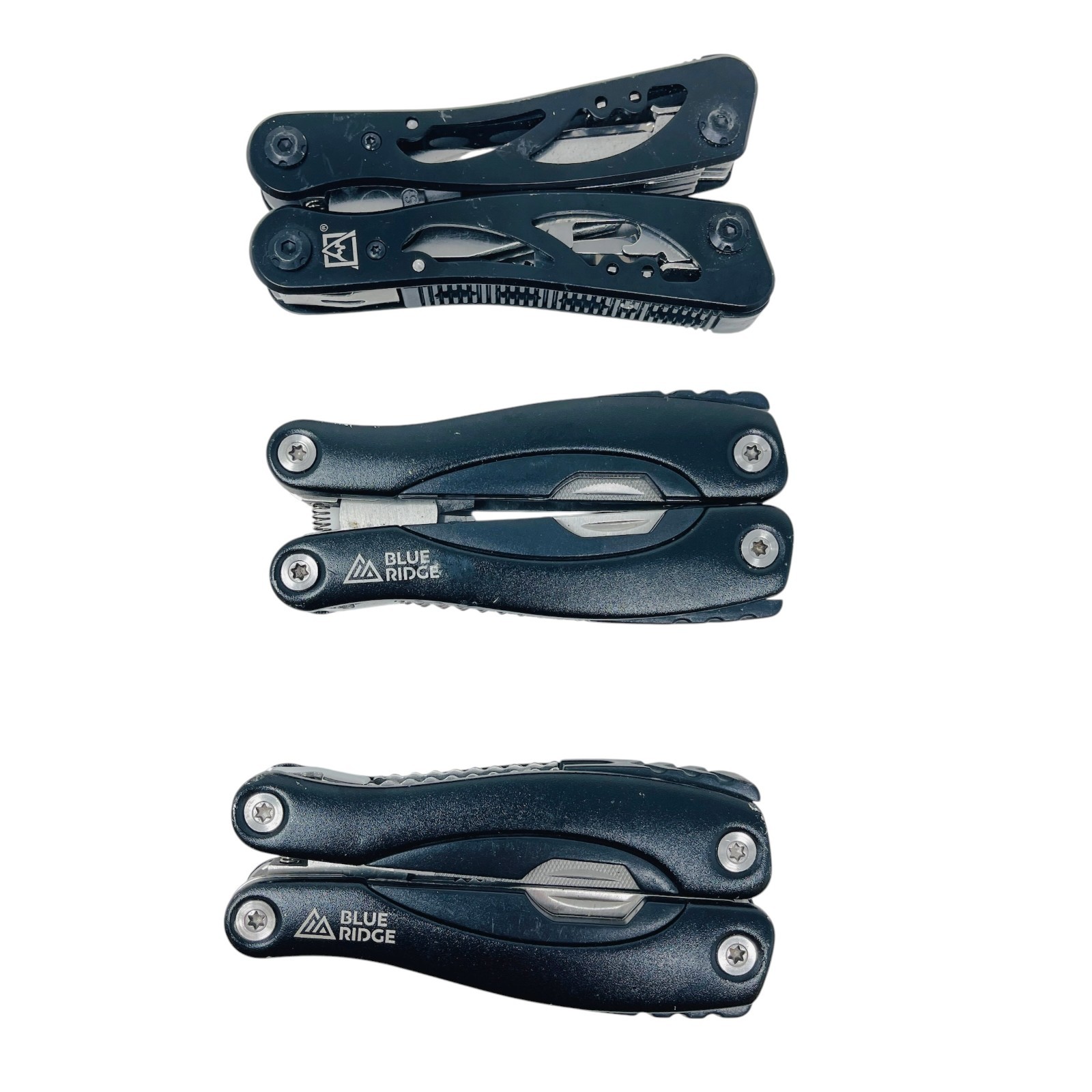 Blue Ridge Multi-Tool Pliers Set Tactical Black Skeleton Pliers EDC, 3 Pcs