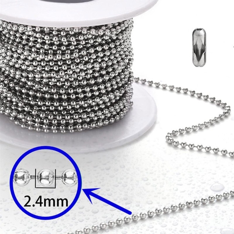 Sturdy Stainless Steel Beaded Waist Chain for Men and Women 50 Pcs Clasps