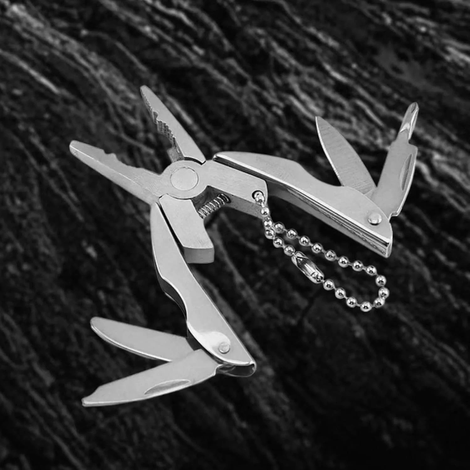 Pocket Multi Tool Pliers Mini Folding Key Chain Fishing Camping Small Pliers Lot