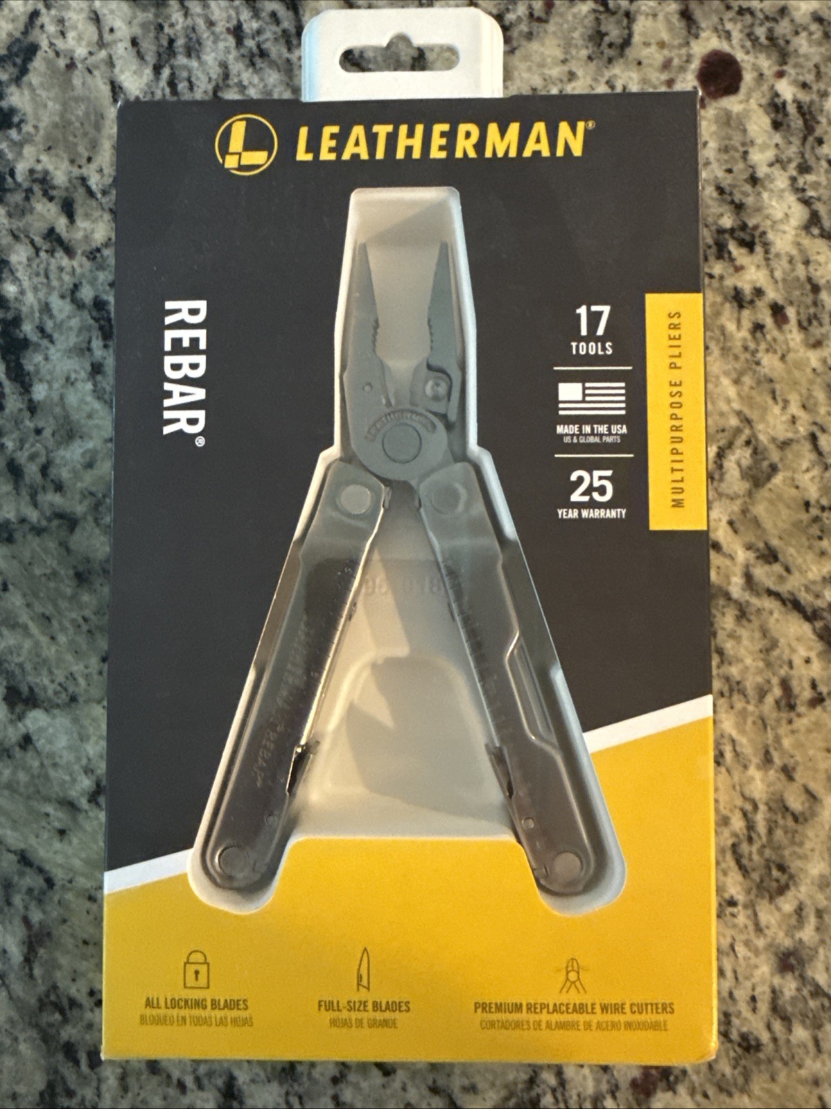 Leatherman Rebar Multipurpose Pliers Multi-tool 17 Tools Silver New Stainless