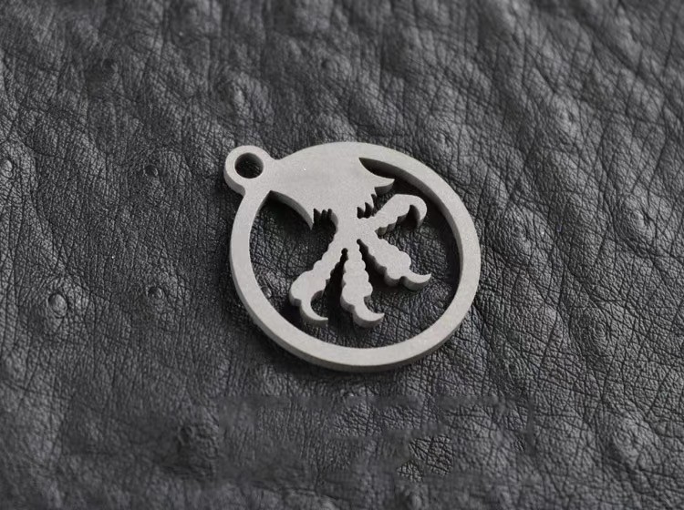 TC4 Titanium Alloy Keychain Necklace PIN Pendant EDC Backpack Decorative Tool