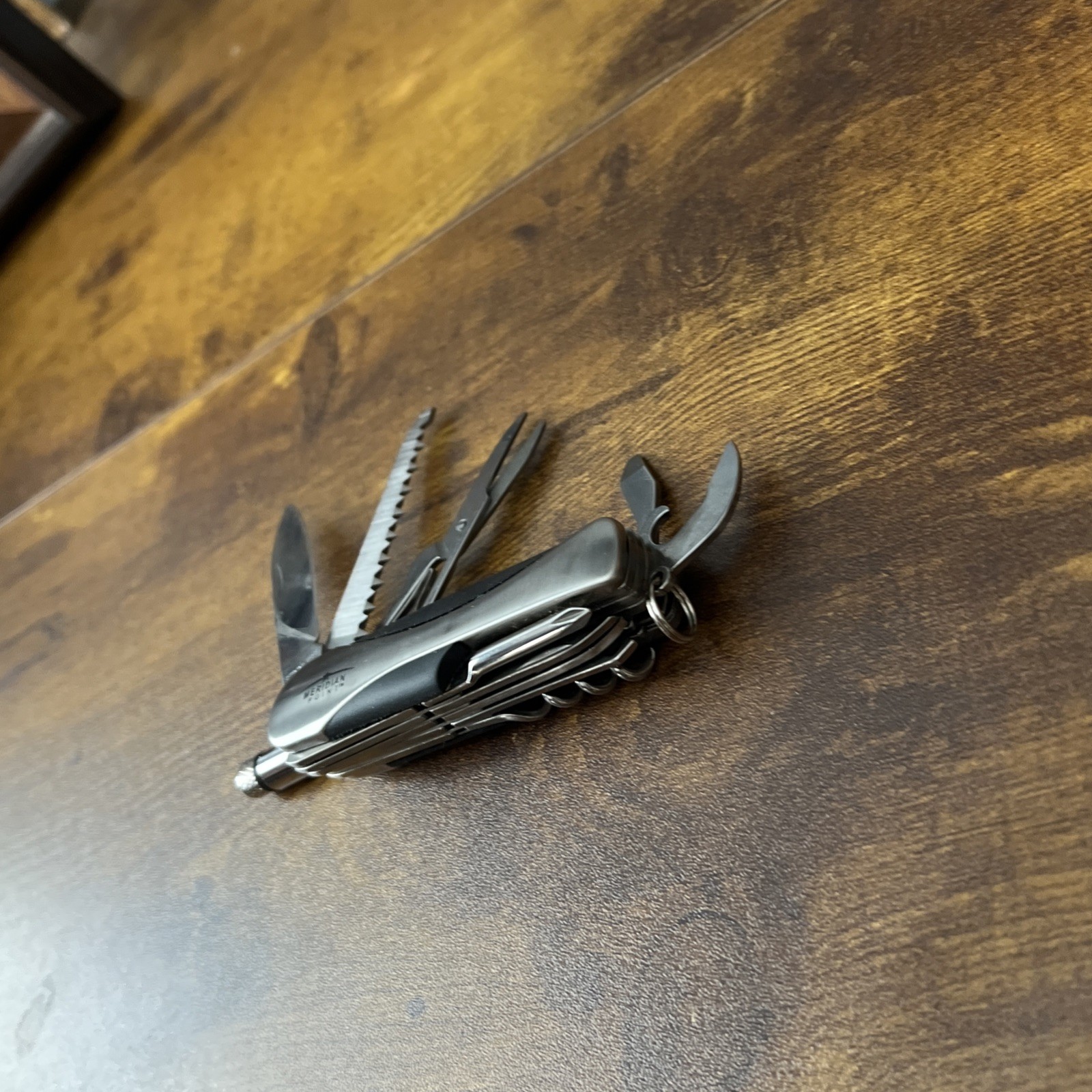 Everything Pocket Tool with LED Flashlight Saw Bottle Opener Screwdriver Silver