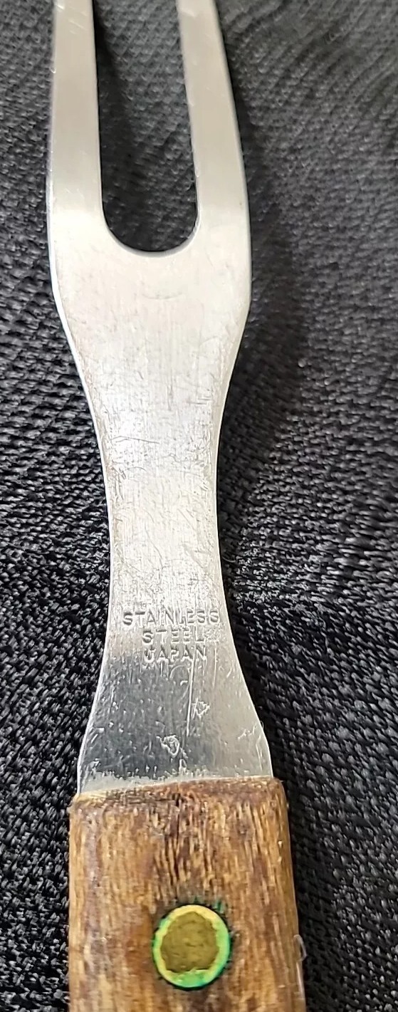Vtg. STAINLESS STEEL MEAT CUTTING FORK. MADE IN JAPAN