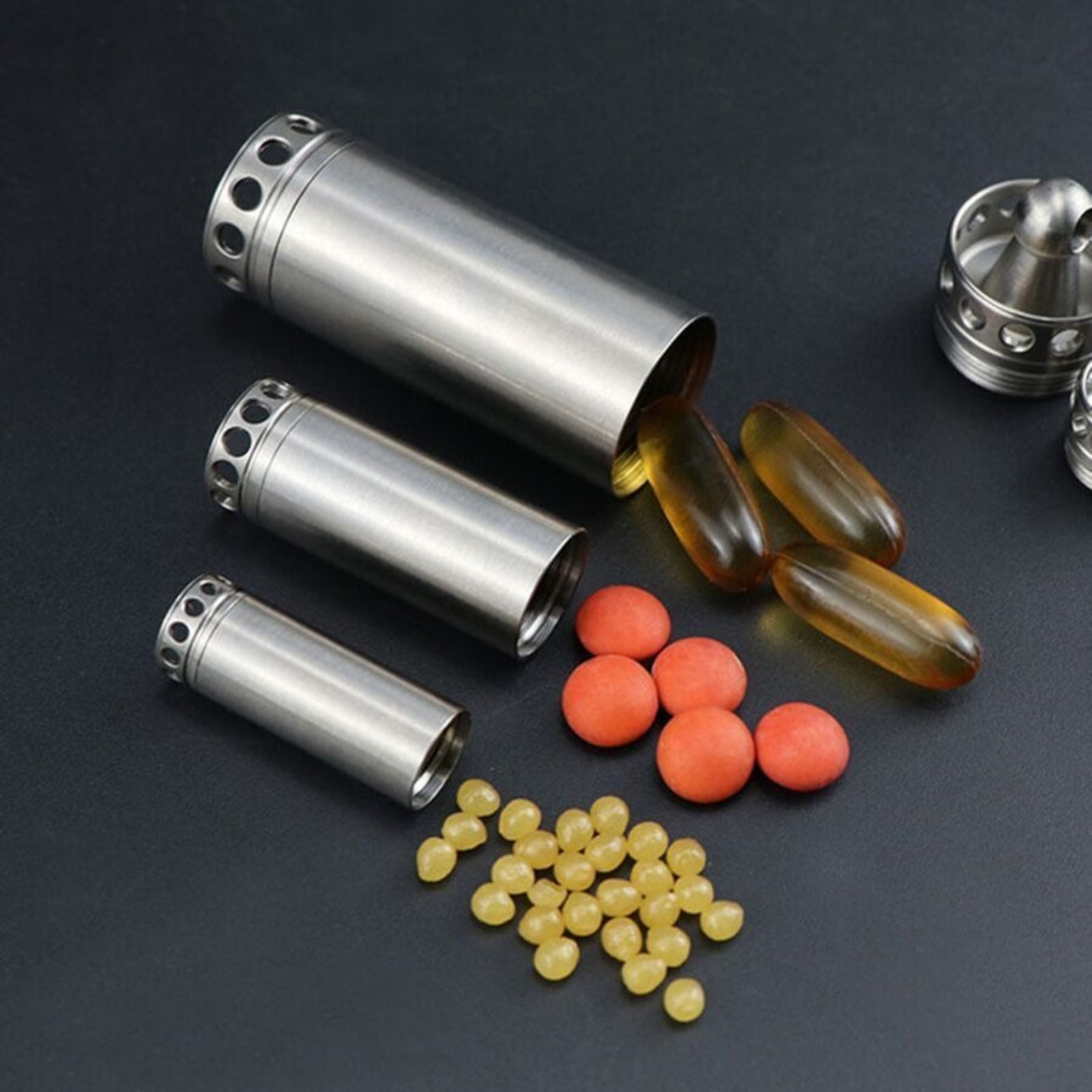 EDC Titanium Tool Waterproof Container Survival Case Box Outdoor For Pill Match