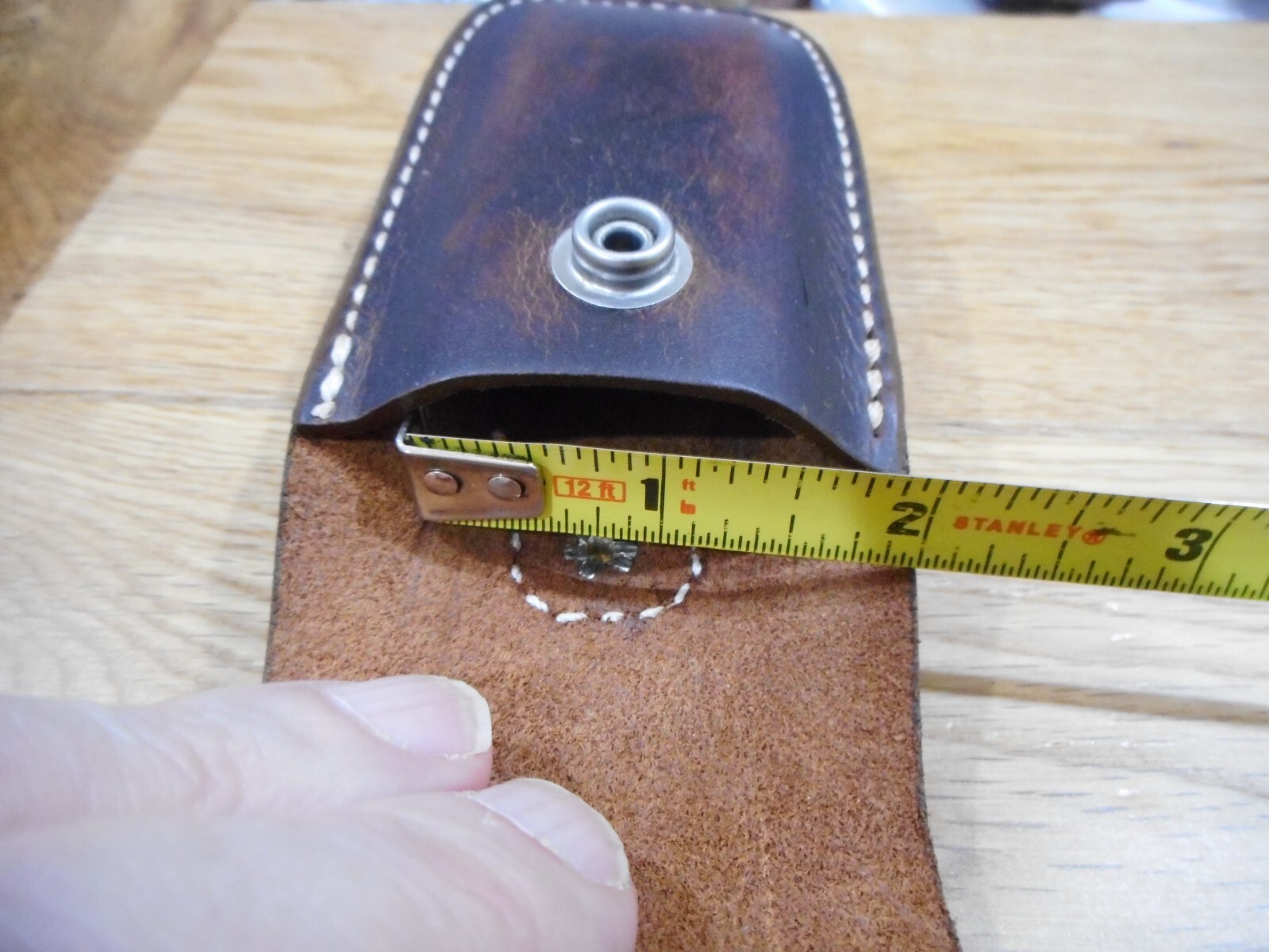 Leatherman Wave Crazy Horse leather sheath. Replica Indian nickel . Sheath only.
