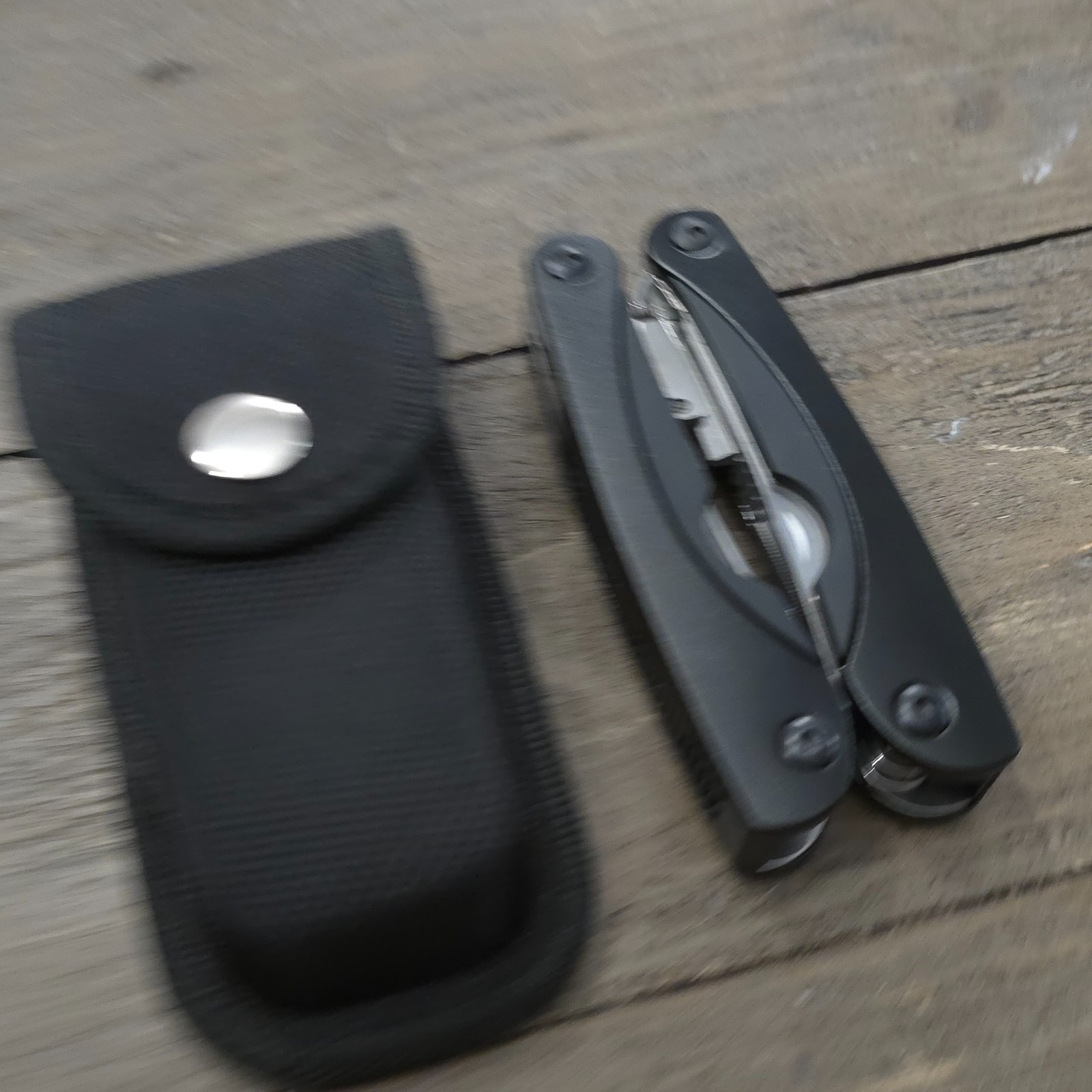 Unbranded Black Multitool Pliers w Nylon Sheath Folding EDC Tool