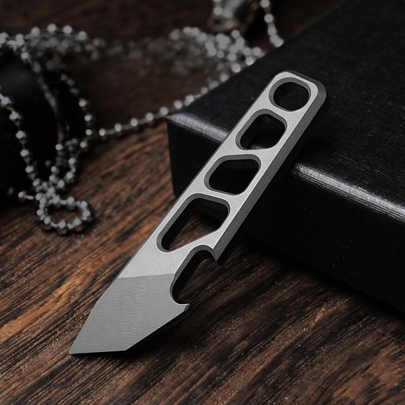 Mini Titanium Pry Bar Crowbar Bottle Opener Portable Keychain EDC Multi Tools