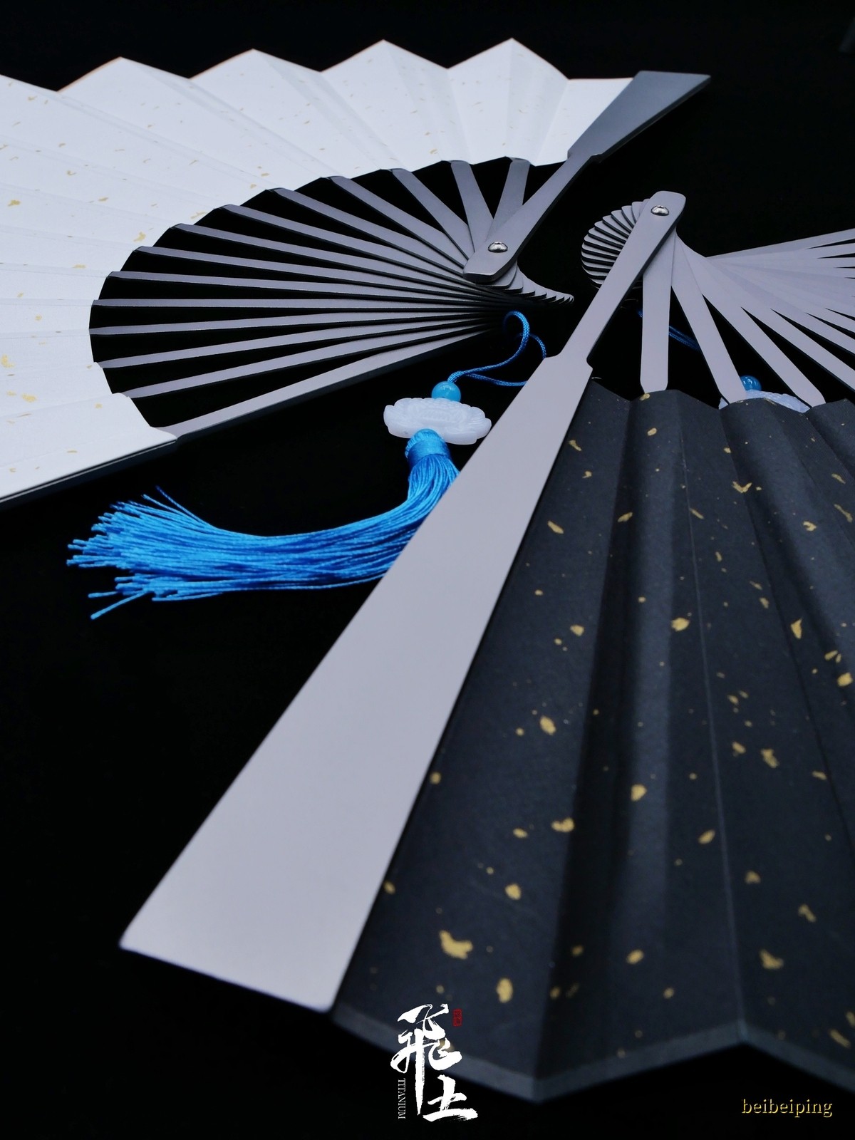 10” Titanium Alloy Folding Fan Martial Arts Portable Kung Fu Folding Fan Gift