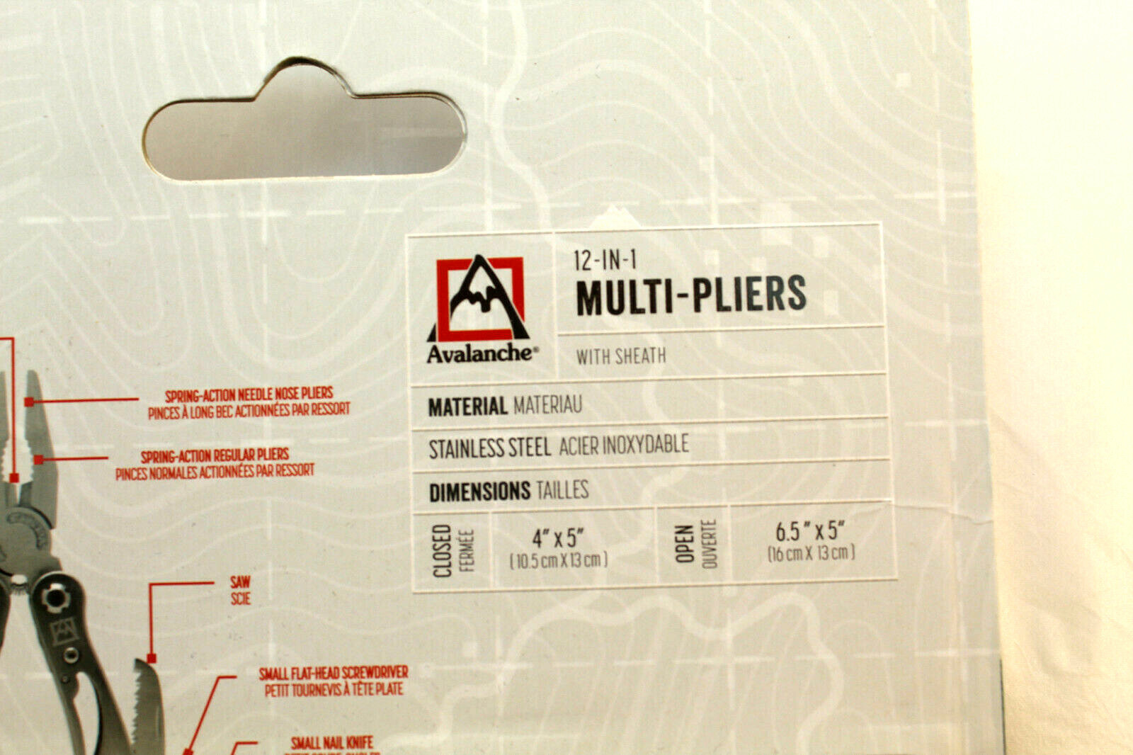 AVALANCHE 12-IN-1 Multi-Pliers Multi Survival Tool With Sheath NEW WITH PACKAGE