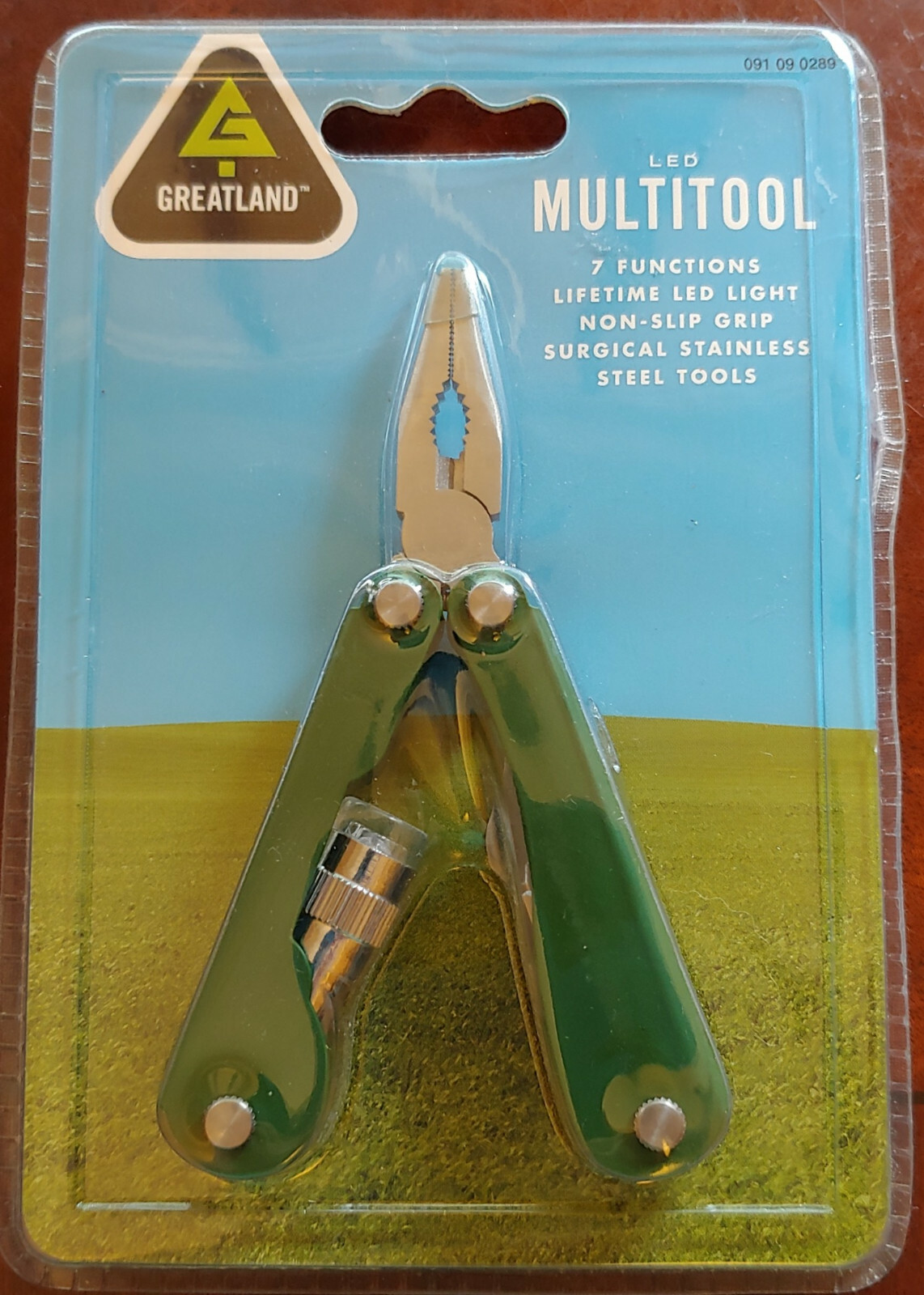 Greatland LED MULITOOL 7 Function surgical stainless steel Green