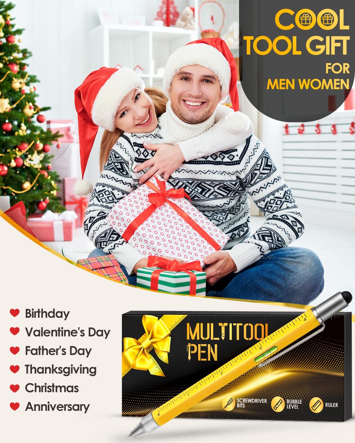 Stocking Stuffers for Men, Gifts for Him, Multitool Pen Christmas Birthday