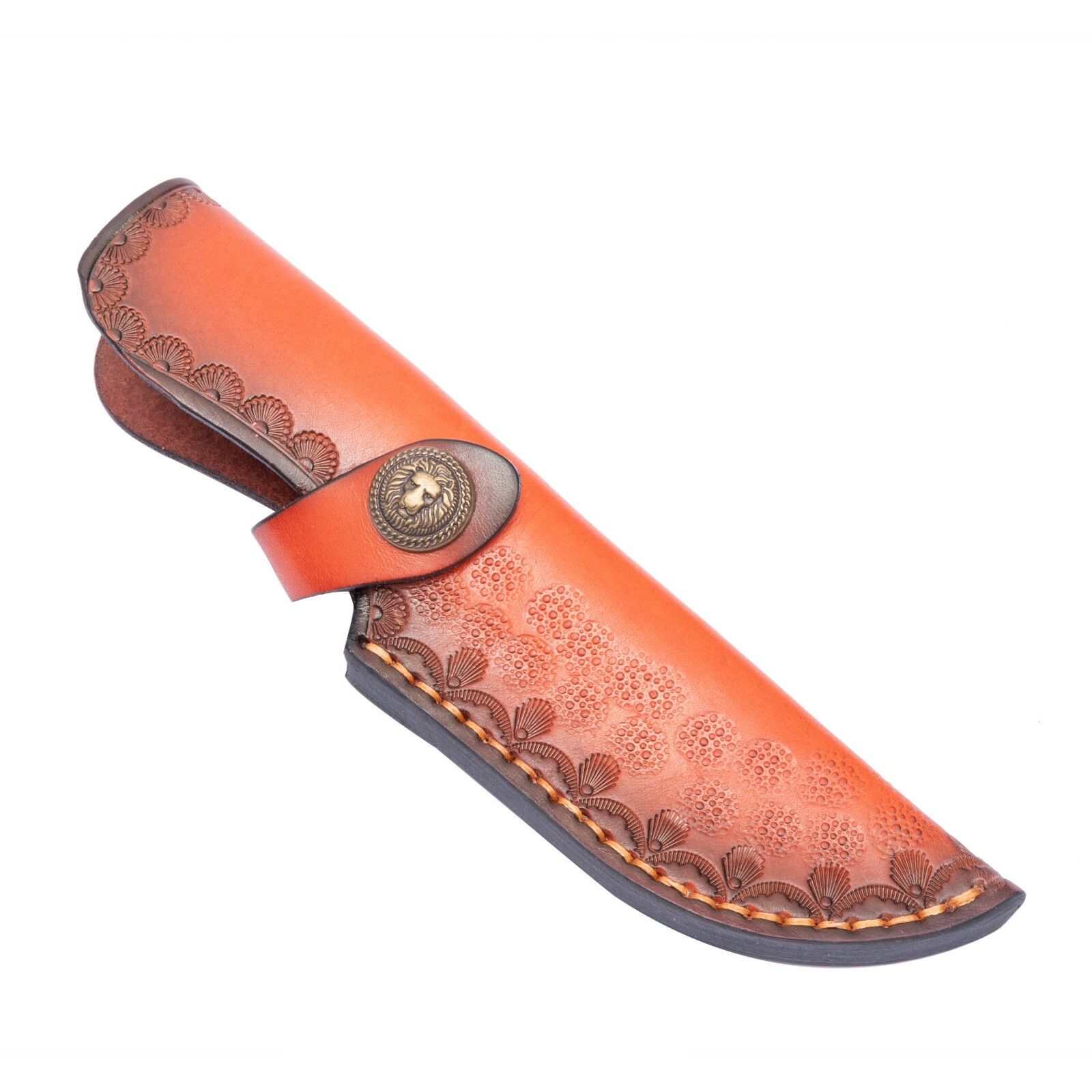 Knife Sheath Hand Made Leather with Fixed Blade Knife