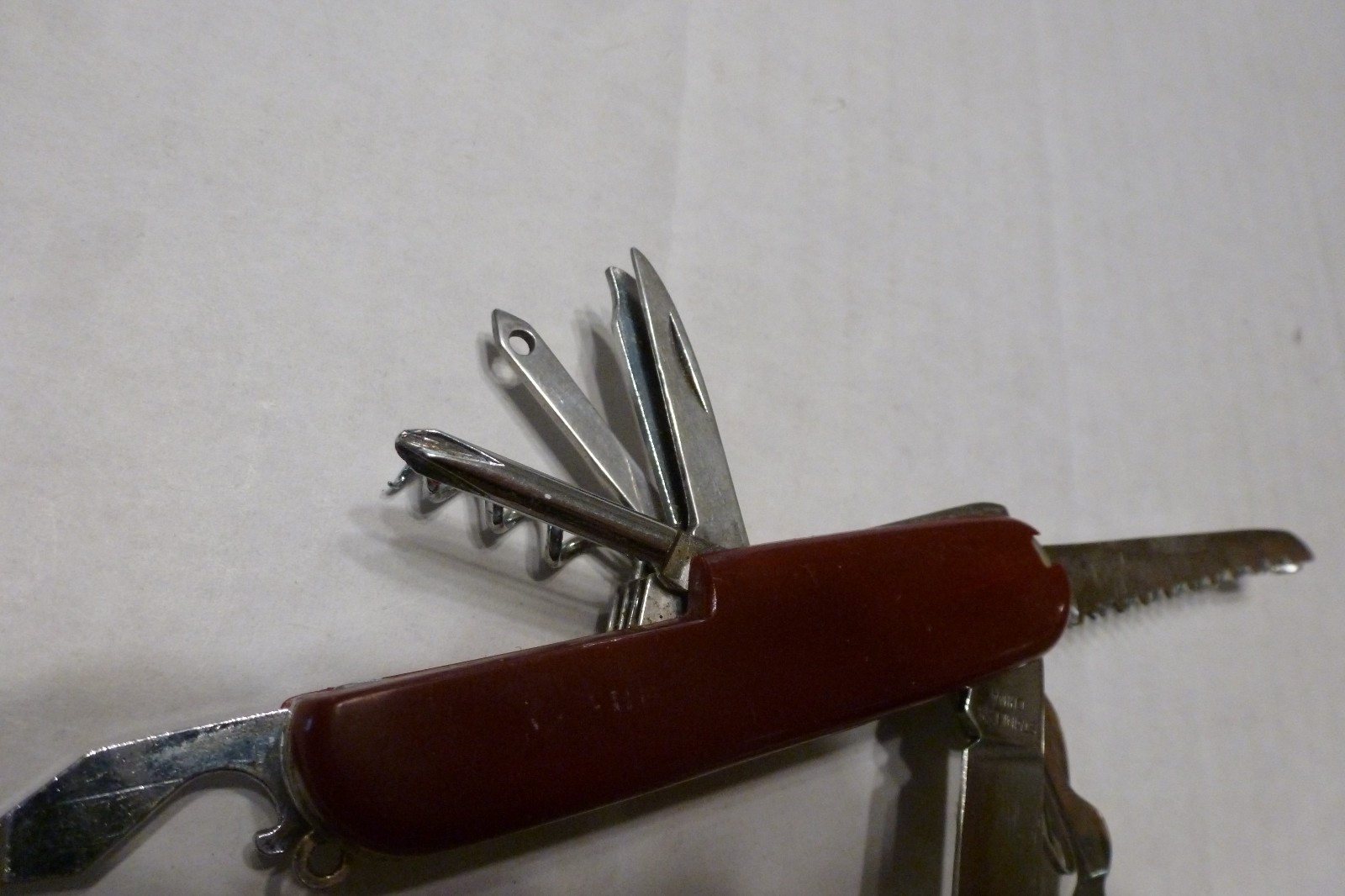 Multi Tool Knife With Scissors Screwdriver Openers Blades Corkscrew Tight