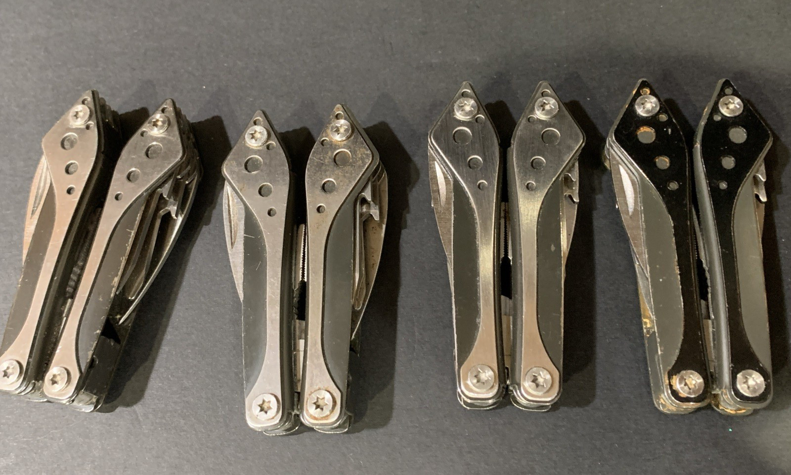 CABELA’S Mini Multi Tool Needle Nose Pliers Saw Knife Lot Of 10 NEW & USED
