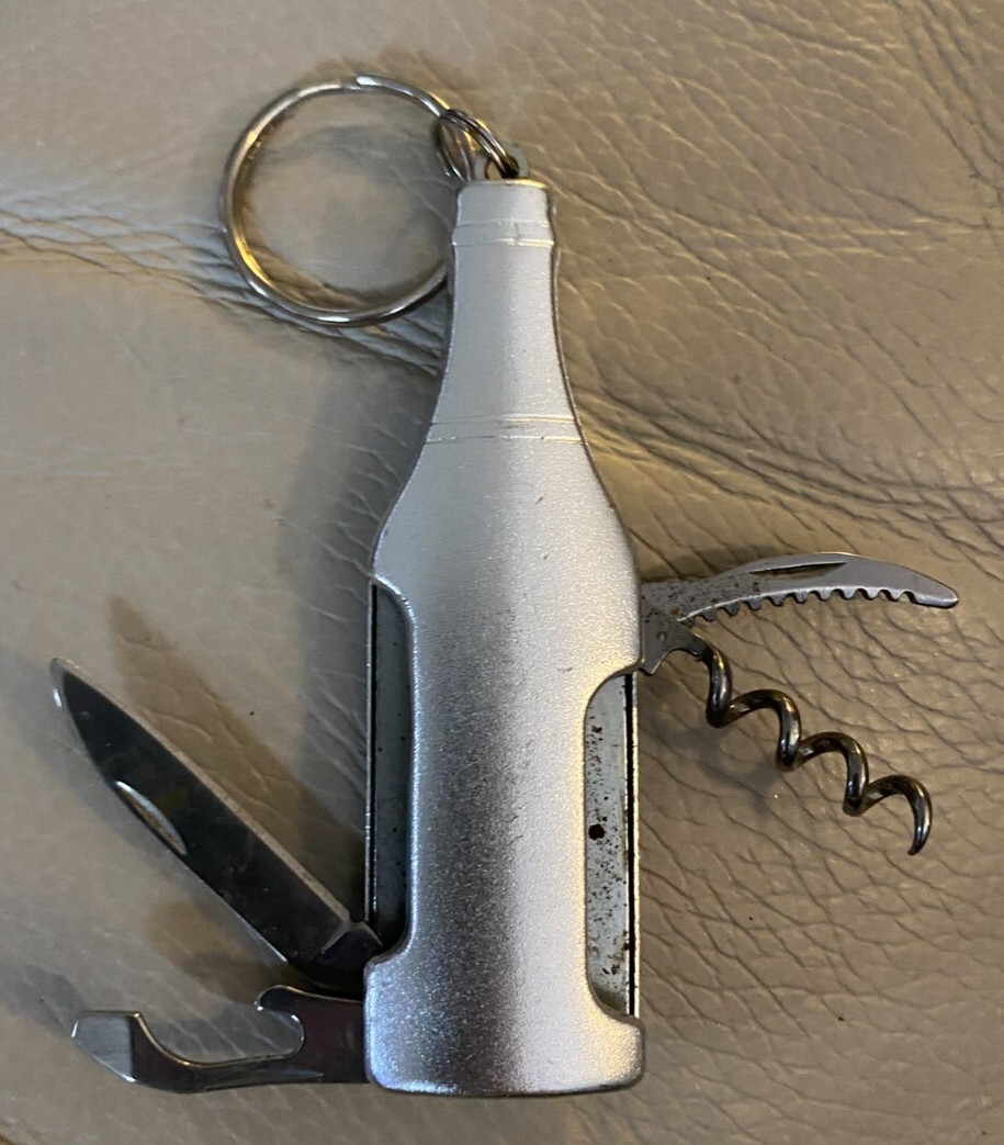 Multi-Purpose Tools Corkscrew Pocket Knife Bottle Opener Key ring